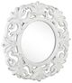 A & B Home Distressed White Wall Mirror-0