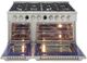 Kucht Professional KX Series 48" Stainless Steel Pro Style Dual Fuel Liquid Propane Gas Range with Kucht Horus Thermostat-2