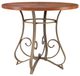 Powell® Hamilton Brushed Medium Cherry Dining Table with Bronze Base-0