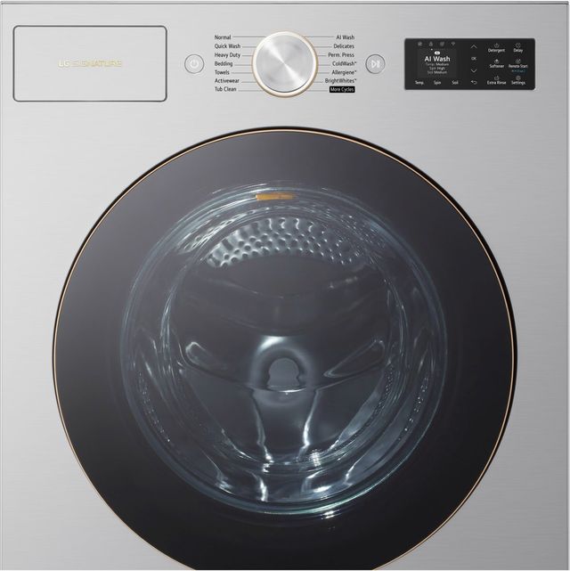 LG SIGNATURE 5.8 Cu. Ft. Platinum Steel Front Load Washer with TurboWash® 360 Technology-5