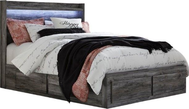 Signature Design by Ashley® Baystorm 4-Piece Gray King Storage Panel Bed Set-1