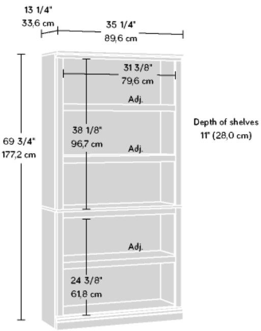 Sauder® Select Glacier Oak® Display Bookcase-3