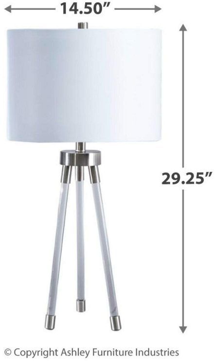 Signature Design by Ashley® Idalia Clear/Silver Acrylic Table Lamp-2
