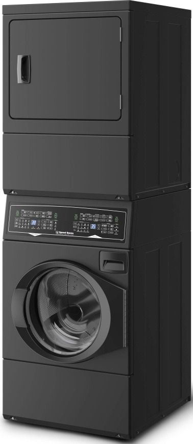 Speed Queen® SF7 Matte Black Gas Laundry Center, 3.5 Cu. Ft. Washer, 7 Cu. Ft. Dryer-2