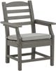 Signature Design by Ashley® Visola Gray Outdoor Arm Chair-1