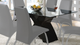 Furniture of America® Wailoa Glass Top Dining Table with Black Base -0