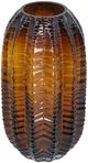 A & B Home Amber Textured Cylindrical Glass Vase-0
