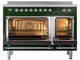 Ilve® Nostalgie II Noblesse 48'' Emerald Green Pro Style Induction Range with Chrome Trim-1