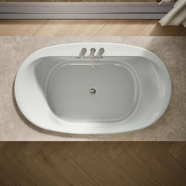 KOHLER® Underscore® Ice Grey 71.5" x 41.5" Drop-in Heated BubbleMassage™ Air Bath with Bask® Heated Surface-2