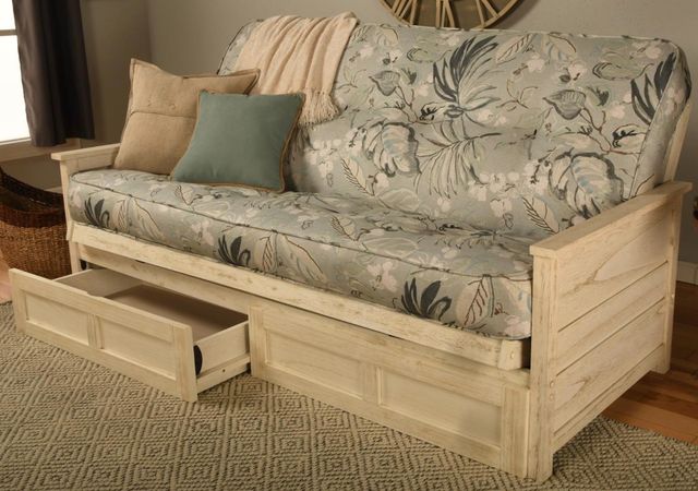 Kodiak Furniture Lexington Takara Rain/Weathered White Full Full Storage Futon with Mattress -1