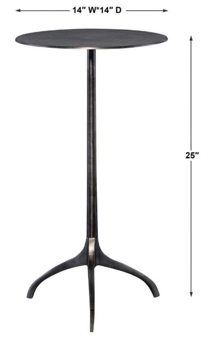 Uttermost® Beacon Nickel Accent Table-2