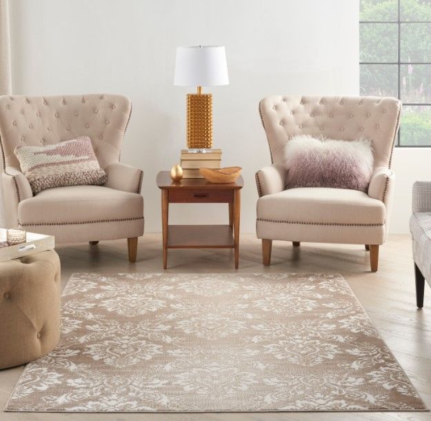 Nourison Home™ Elation Ivory Mocha 5'x7' Area Rug-1