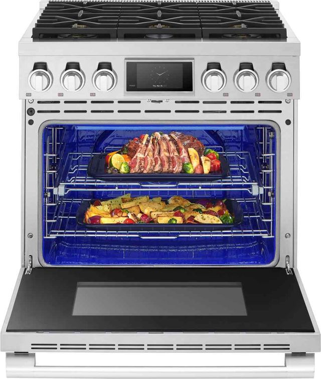 SKS 36" Stainless Steel Smart Pro-Style Natural Gas Range with 6 Burners-3