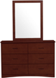 Mazin Furniture Rowe Dark Cherry Mirror-1