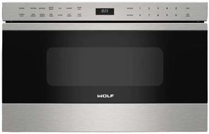 Front view of the Wolf® 1.2 Cu. Ft. Stainless Steel Built In Microwave Drawers