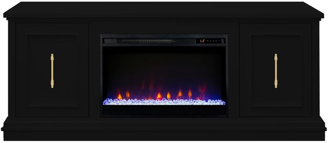 Legends Home Jordan Seal Skin Black 65" Fireplace Console-3