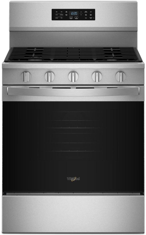 Whirlpool® 30" Fingerprint Resistant Stainless Steel Freestanding Gas Range with Air Cooking Technology-0
