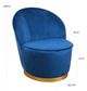 TOV Furniture by TOV Slashed Navy Julia Velvet Junior Chair-4