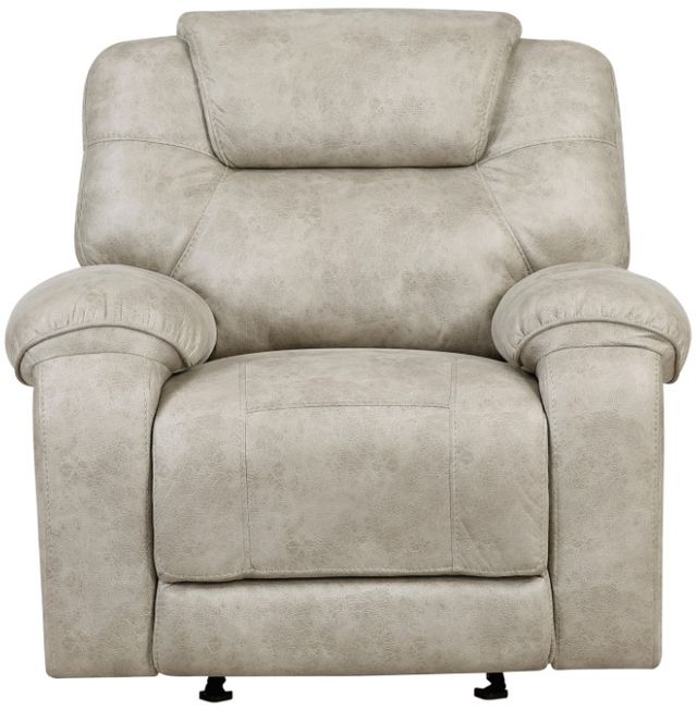 Homelegance® Gainesville Pewter Manual Glider Recliner-2