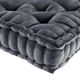 Olliix by Intelligent Design Charcoal Azza Poly Chenille Square Floor Pillow Cushion-1