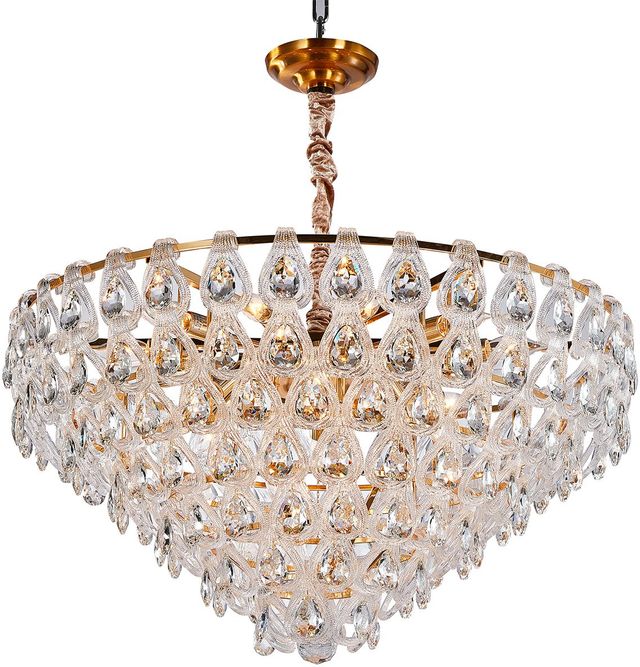 Michael Amini® Gala Gold 21-Light Round LED Chandelier-4