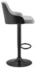 Armen Living Asher Gray/Black Adjustable Bar Stool-1