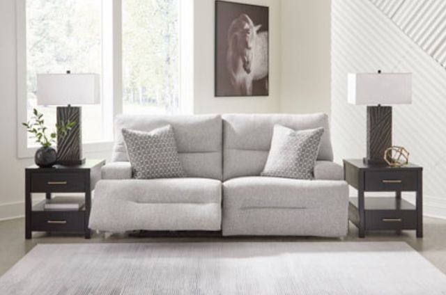 Signature Design by Ashley® Acklen Place 2-Piece Pewter Power Reclining Sectional Loveseat-4