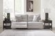 Signature Design by Ashley® Acklen Place 2-Piece Pewter Power Reclining Sectional Loveseat-4