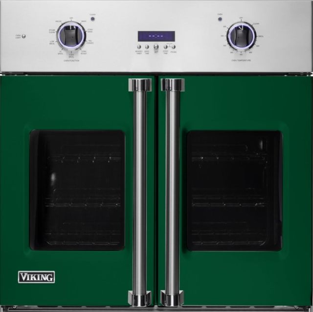 Viking® 7 Series 30" Eucalyptus Electric Single French-Door Oven-0
