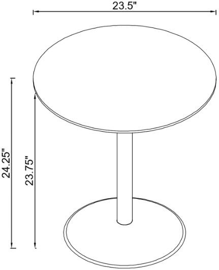 Coaster® Ganso Round Glass Top End Table with Sandy Black Base-2
