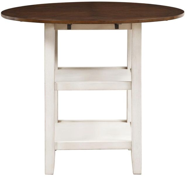 Homelegance® Kiwi Whitewash Counter Height Drop Leaf Table with Dark Cherry Top -3