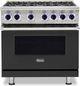 Viking® 7 Series 36" Cast Black Pro Style Liquid Propane Gas Range-0