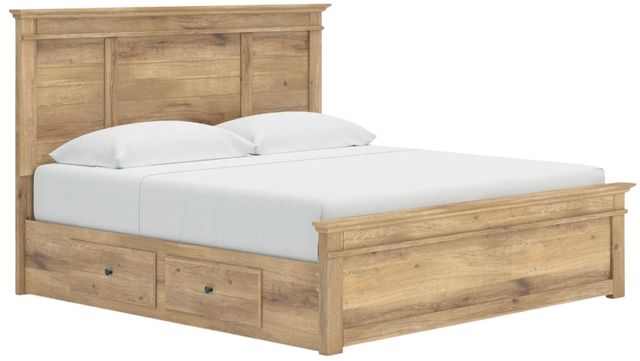 Signature Design by Ashley® Makidern Tan King Panel Storage Bed-0