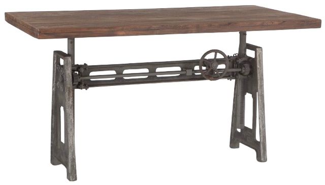 Home Trends & Design Industrial Loft Gray Zinc/Weathered Gray Office Desk-0