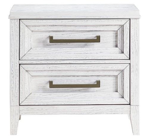 Coaster® Marielle Distressed White Bedside Table Nightstand-1