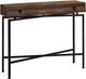 Monarch Specialties Inc. Brown Reclaimed Wood 42"L Console Table with Black Metal Base -0