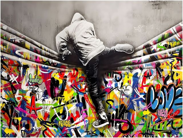 Classy Living Expressive Over the Wall Wall Art-0