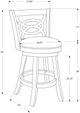 Monarch Specialties Inc. 2 Piece Dark Oak Bar Stools-2