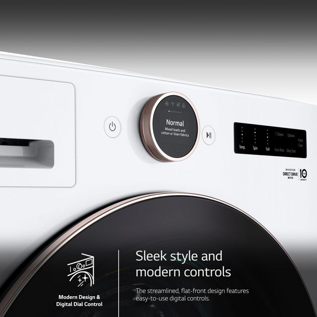 LG 5.0 Cu. Ft. White Front Load Washer-8