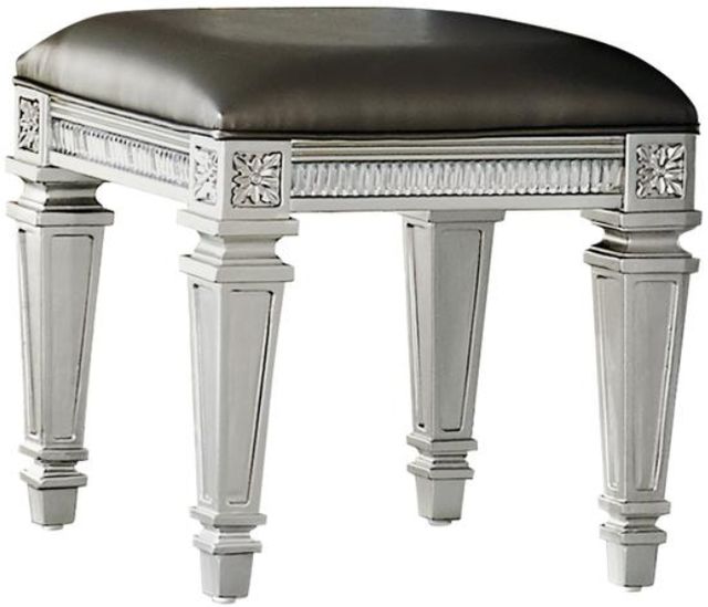 Homelegance Bevelle Silver Dressing Table Stool | Urner's | Bakersfield, CA