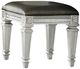 Homelegance® Bevelle Silver Dressing Table Stool-0