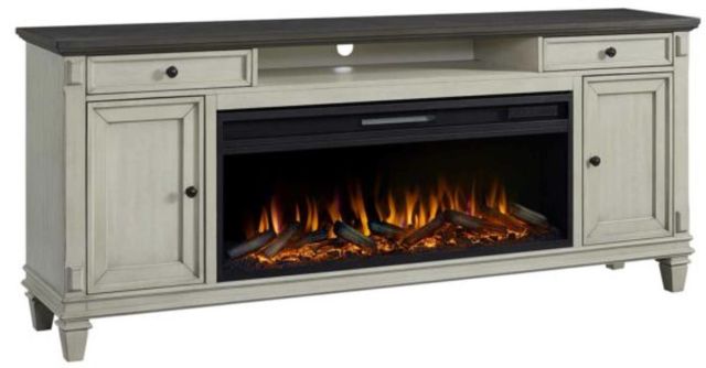 Martin Furniture Hartford Vintage Linen 76" Fireplace TV Stand-0