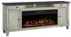 Martin Furniture Hartford Vintage Linen 76" Fireplace TV Stand-0