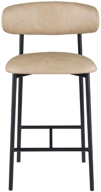 Meridian Furniture Lupita Tan/Matte Black Counter Stool-1