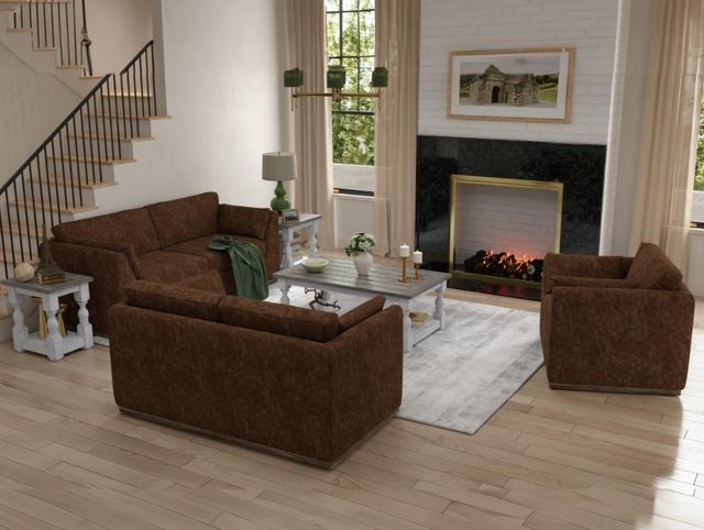 International Furniture Direct Vallarta Chocolate Brown Sofa-1