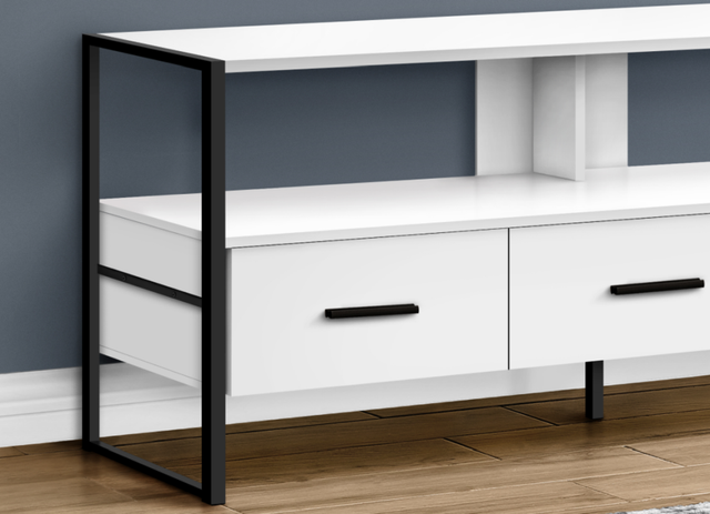 Monarch Specialties Inc. Black/White TV Stand-1
