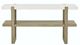 Steve Silver Co. Perth White Sofa Table with Weathered Sand Base-1