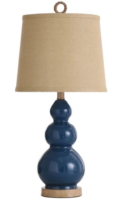 Stylecraft Blue Glass Table Lamp-0
