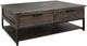 International Furniture Direct Dark Mita Stained Dark Cocktail Table-0