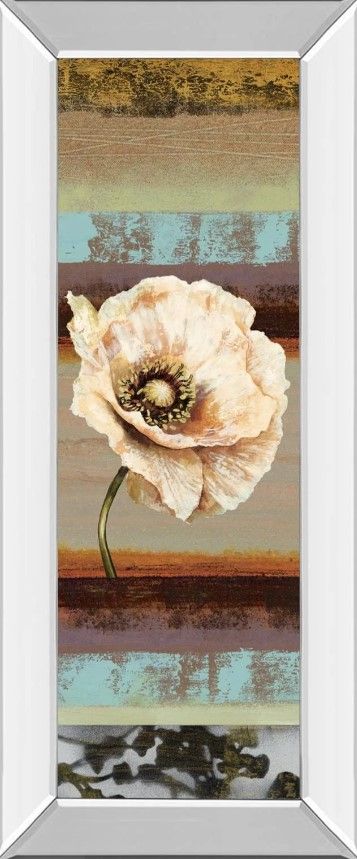 Classy Art Elemental Poppy Il by Selina Werbelow Mirror Framed Wall Art-0